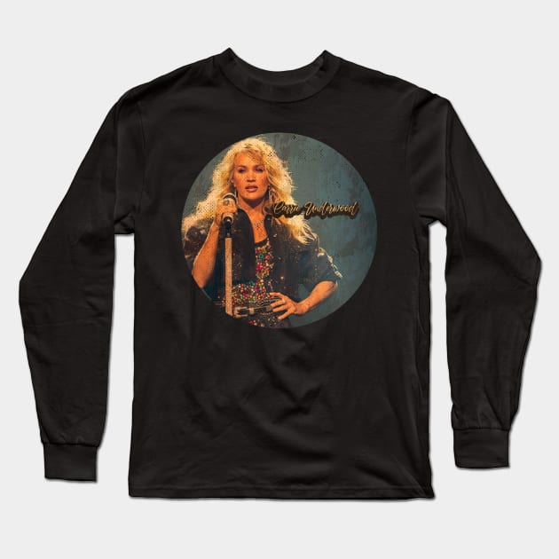 Carrie Underwood 24 Long Sleeve T-Shirt by katroxdesignshopart444